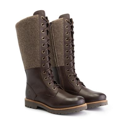 Travelin' Vrouwen - Zipper boot - Donkerbruin - Maat 37