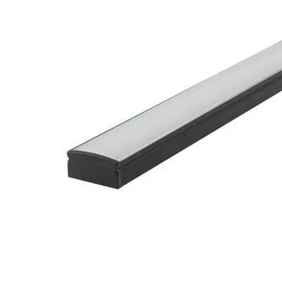 Extra aluminium profiel van 50cm zwart voor trapverlichting