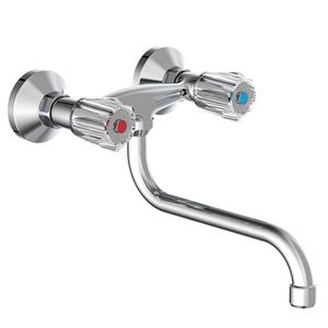 SCHÜTTE tweeknopswandmengkraan brillant chroomkleurig