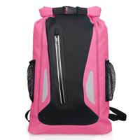 Outdoor waterdichte droge dubbele schouderband tas droge zak PVC vat tas capaciteit: 25L (roze)
