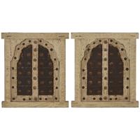 Wanddecoratie Home ESPRIT Beige Natuurlijk Venster 45 X 5 X 51 cm