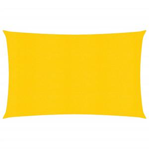Zonnezeil 160 g/m rechthoekig 4x6 m HDPE geel