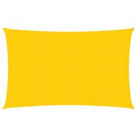 Zonnezeil 160 g/m rechthoekig 4x6 m HDPE geel