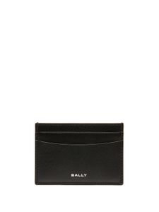 Bally porte-cartes en cuir à logo imprimé - Noir