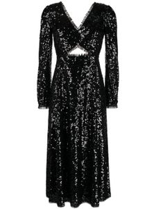 Needle & Thread robe mi-longue Elara à sequins - Noir