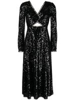 Needle & Thread robe mi-longue Elara à sequins - Noir