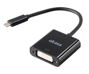 Akasa AK-CBCA09-15BK USB DVI-D Zwart kabeladapter/verloopstukje