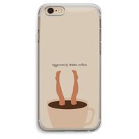 Aggressively drinks coffee: iPhone 6 Plus / 6S Plus Transparant Hoesje Aggressively drinks coffee: iPhone 6 Plus / 6S Plus Transparant Hoesje