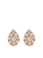 Djula boucles d'oreilles Pear en or rose 18ct ornées de diamants