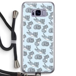 Poezen: Samsung Galaxy S8 Transparant Hoesje met koord