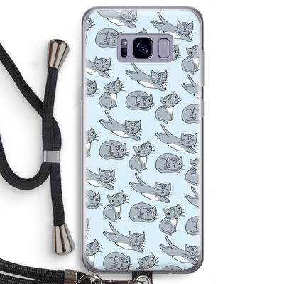 Poezen: Samsung Galaxy S8 Transparant Hoesje met koord
