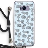 Poezen: Samsung Galaxy S8 Transparant Hoesje met koord