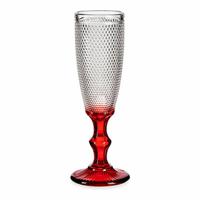 Champagneglas Rood Transparant Punten Glas 6 Stuks (180 ml) - thumbnail