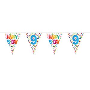 Folat BV Vlaggenlijn confetti 9 jaar, 10mtr.