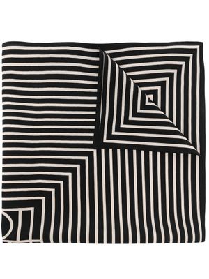 TOTEME foulard Signature Monogram en soie - Noir