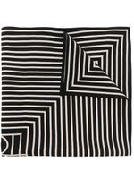 TOTEME foulard Signature Monogram en soie - Noir - thumbnail