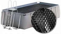 W'eau Premium solar cover rechthoekig - 975 x 488 cm (zeilmaat 960 x 466) - Zwart
