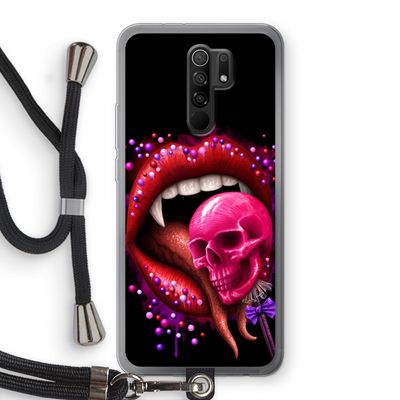 Dodelijk zoet: Xiaomi Redmi 9 Transparant Hoesje met koord