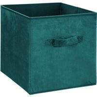 Opbergmand/kastmand 29 liter petrol groen polyester 31 x 31 x 31 cm