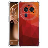 Shockproof Case voor OPPO Find X6 Pro Polygon Red - thumbnail