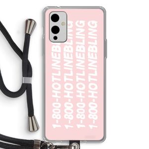 Hotline bling pink: OnePlus 9 Transparant Hoesje met koord