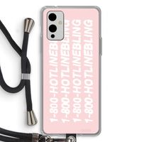 Hotline bling pink: OnePlus 9 Transparant Hoesje met koord
