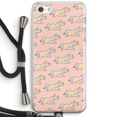 Ponys: iPhone 5 / 5S / SE Transparant Hoesje met koord