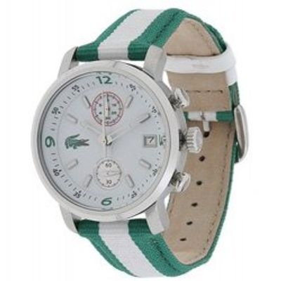 Lacoste horlogeband 2000404 / LC-12-3-14-0081 Leder Groen 18mm