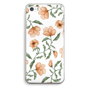 Peachy flowers: iPhone 5 / 5S / SE Transparant Hoesje