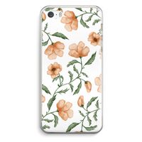 Peachy flowers: iPhone 5 / 5S / SE Transparant Hoesje
