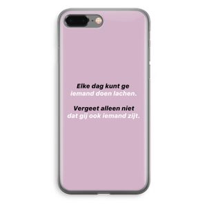 gij zijt ook iemand: iPhone 8 Plus Transparant Hoesje