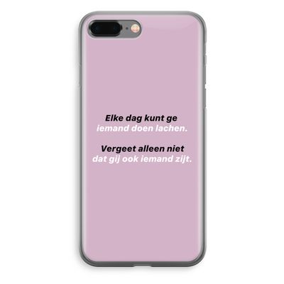 gij zijt ook iemand: iPhone 8 Plus Transparant Hoesje