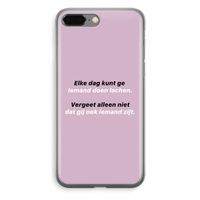 gij zijt ook iemand: iPhone 8 Plus Transparant Hoesje