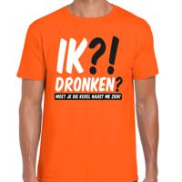 Koningsdag verkleed t-shirt heren - ik?! dronken? moet je die kerel naast me zien - oranje