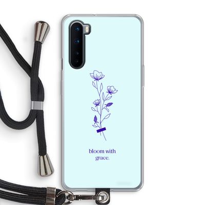 Bloom with grace: OnePlus Nord Transparant Hoesje met koord