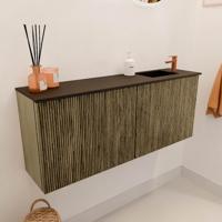 Toiletmeubel Mondiaz Joya | 100 cm | Meubelkleur Dusk | Faye wastafel Urban Rechts | 1 kraangat