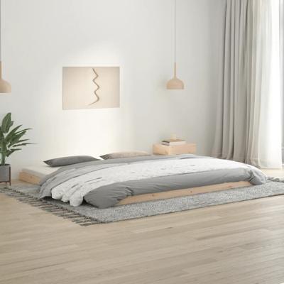Bedframe massief grenenhout 200x200 cm