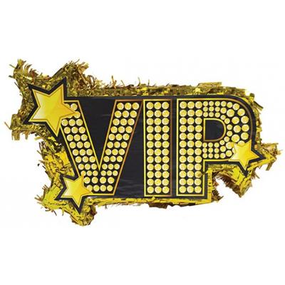 Pinata VIP thema - goud - Verjaardag pinata kapot slaan - 55 x 34 cm - Papier