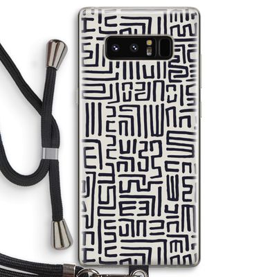 Moroccan Print: Samsung Galaxy Note 8 Transparant Hoesje met koord