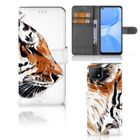 Hoesje OPPO A73 5G Watercolor Tiger