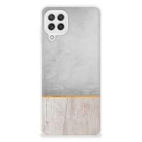 Samsung Galaxy A22 4G | M22 | Bumper Hoesje | Wood Concrete