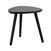 Leen Bakker - Bijzettafel Triangel - 39,5x40x40 Cm - MDF - Zwart