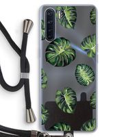 Tropische bladeren: Oppo A91 Transparant Hoesje met koord