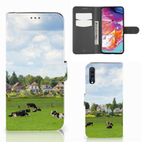 Samsung Galaxy A70 | Telefoonhoesje | Met pasjeshouder | Koeien