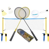 Badminton set met volleybal Inclusief shuttles - met net 310 x 168 cm - thumbnail