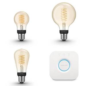 Philips Hue Starterspakket Filament White E27 3 Lampen Mix