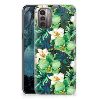 Nokia G21 | G11 | TPU Case | Orchidee Groen Nokia G21 | G11 | TPU Case | Orchidee Groen