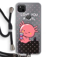 Love You A Lotl: Pixel 4a Transparant Hoesje met koord