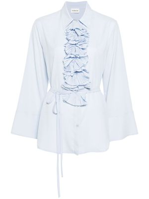 P.A.R.O.S.H. chemise à volants - Bleu