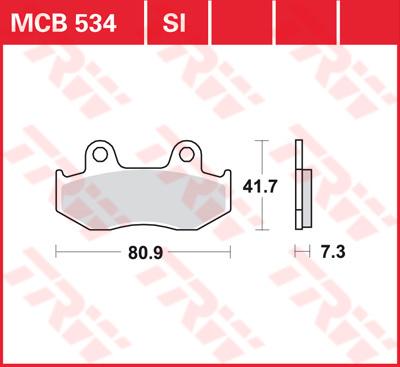 TRW Remblokken, en remschoenen voor de moto, MCB534SI Sinter offroad